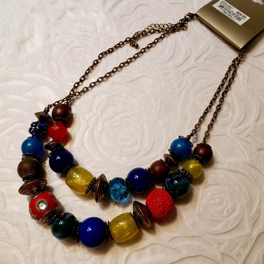 NWT STUDIO S beaded necklace